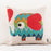 Decorative pattern circle fresh small pillow cute cartoon cushion sofa fluid pillow linen animal throw pillows