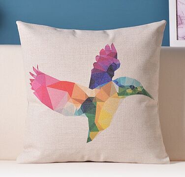 Geometry colorful printedpillow linen cushion abstract brief north european style cushion sofa throw pillow