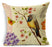 Small hand-painted flowers and butterflies fresh linen sofa cushion car cushion style soft cushion throw pillow seat cushion