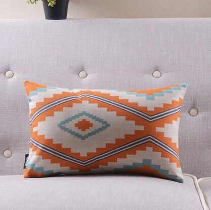 Wood massifs geometry fluid pillow cushion color block sofa office cushion