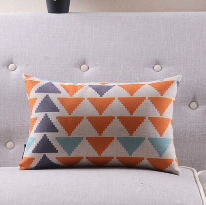 Wood massifs geometry fluid pillow cushion color block sofa office cushion