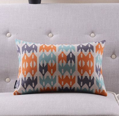 Wood massifs geometry fluid pillow cushion color block sofa office cushion