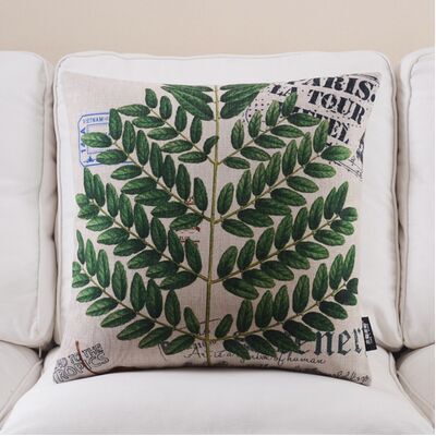 Green plant of leaves pillow massifs fluid flowers and cushion american style sofa throw pillows