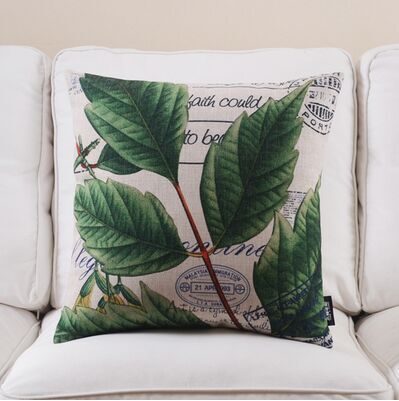 Green plant of leaves pillow massifs fluid flowers and cushion american style sofa throw pillows