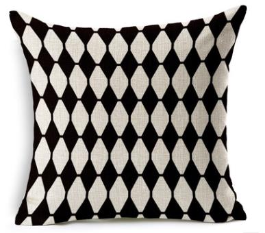 Black and white shading geometry software installed sets of car cushion cotton pillow cushions