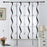 Kitchen curtains short roman blinds white black tulle fabrics sheer panel door curtains window treatment voile jacquard stripe