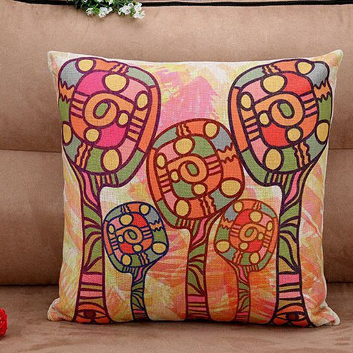 Modern Retro Japanese Nail Landscape Pillow Cushion cover Cotton Pillow case office