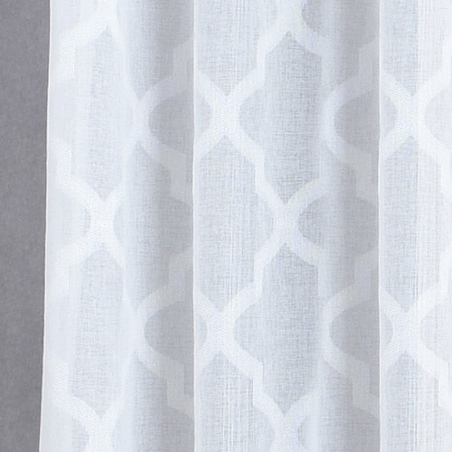 Modern geometric faux linen curtain semi-sheer jacquard kitchen short curtains bedroom living room curtains window treatments