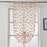 Short kitchen curtain modern window treatment tie up balloon curtain home textile sheer curtain panel tulle white black jacquard