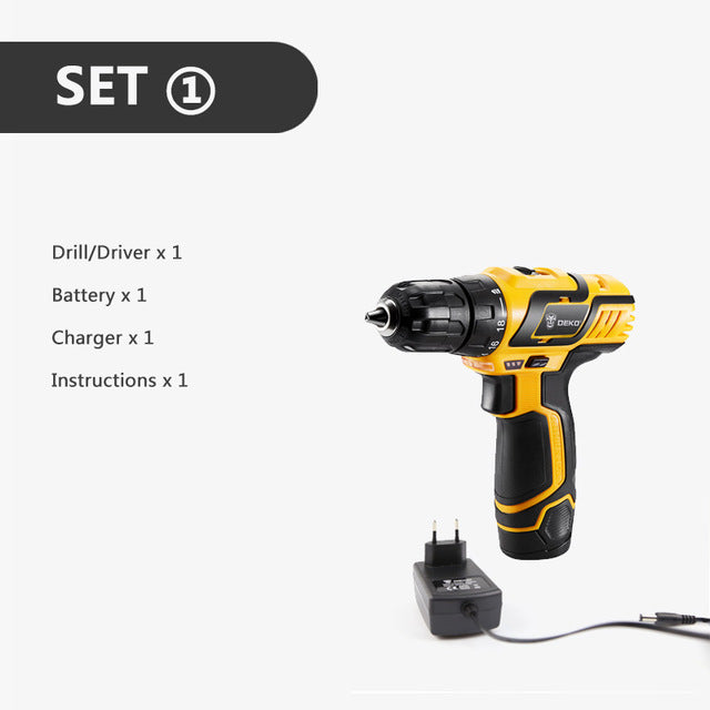 DEKO GCD10.8DU3 10.8V DC  Household Lithium-Ion Battery Cordless Drill