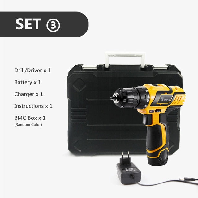 DEKO GCD10.8DU3 10.8V DC  Household Lithium-Ion Battery Cordless Drill