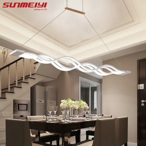 Novelty led Pendant Light for Kitchen Dining Room White Pendant Lamp for Coffee House Bedroom Suspension Hanging Ceiling Lamp