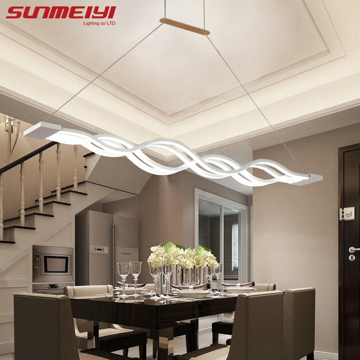 Novelty led Pendant Light for Kitchen Dining Room White Pendant Lamp for Coffee House Bedroom Suspension Hanging Ceiling Lamp