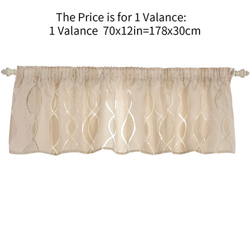 Jacquard short curtain valance kitchen curtain home living room door balcony window treatment modern curtain geometrics