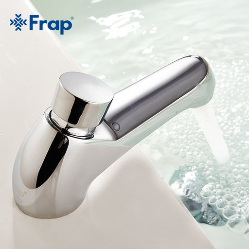 Frap Brass basin faucet Time Delay Several seconds 2 Metered Public Toilet Touch Press Auto Self Closing Water Saving Taps F520