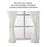 Short curtain valance kitchen window small organza jacquard fabrics black white beige sheer curtain panel tulle window treatment