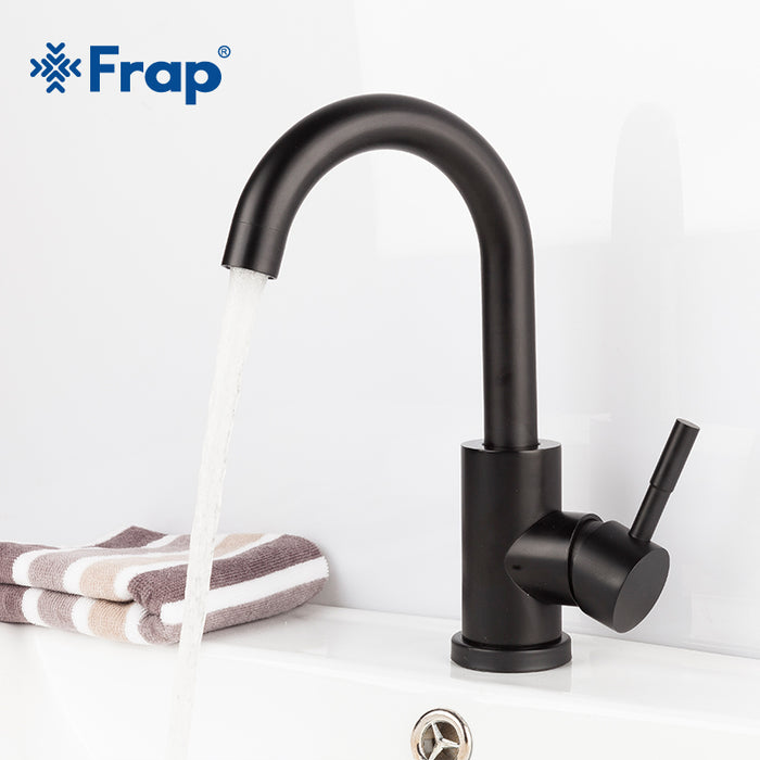 Frap High Quality Bathroom Faucet Black White Spary Paint Basin Faucet Waterfall Basin Mixer Tap Torneira do banheiro Y10022
