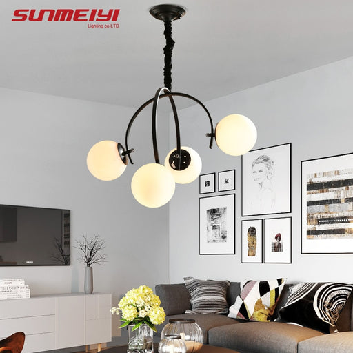 Modern LED Pendant Lights halat avize For Living room Kids room Glass Ball Pendant Light verlichting hanglamp Dining Lamp