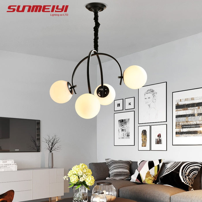 Modern LED Pendant Lights halat avize For Living room Kids room Glass Ball Pendant Light verlichting hanglamp Dining Lamp