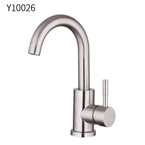 Frap New 1 set Bathroom Basin Mixer 304 Stainless Steel Body Basin Faucets Cold & Hot Water Basin Mixer Home Improvement Y10026