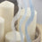 NAPEARL Stirped tulle curtains modern window treatments white sheer fabrics ready made jacquard kitchen door curtains balcony