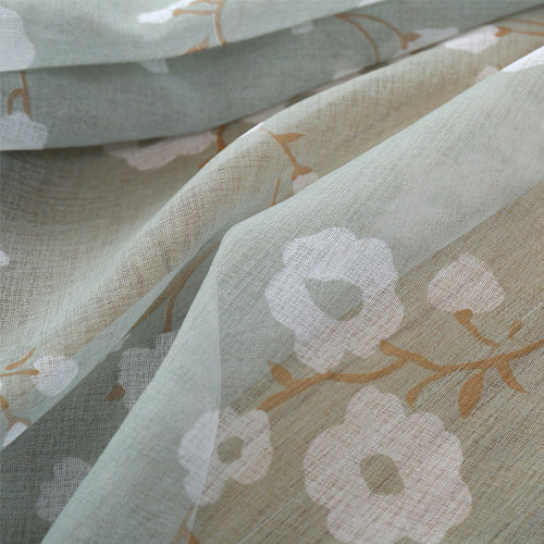 NAPEARL Fresh flowers green curtain Korea living room bedroom fabrics children room window treatment modern kitchen curtain door