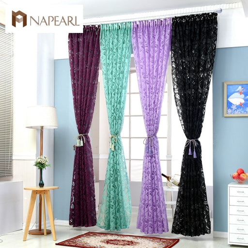 NAPEARL Red curtains window treatments semi-blackout curtains 3d fashion design modern curtains for living room