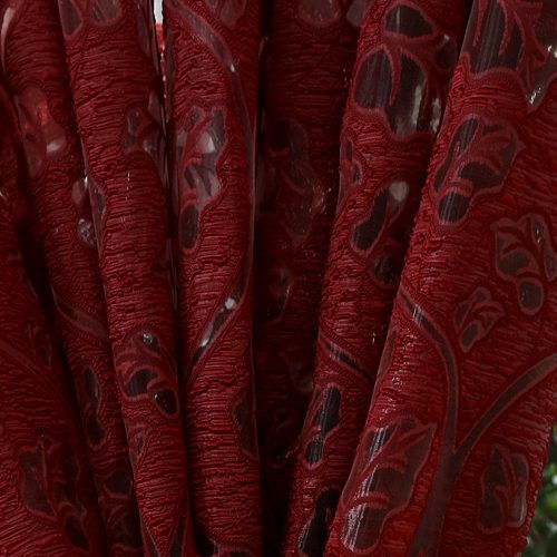 NAPEARL Red curtains window treatments semi-blackout curtains 3d fashion design modern curtains for living room