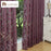 Ready made semi-blackout curtains blind panel fabrics for window purple curtains living room window treatment purple black white
