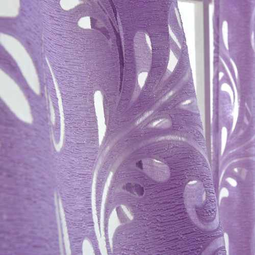 Ready made semi-blackout curtains blind panel fabrics for window purple curtains living room window treatment purple black white