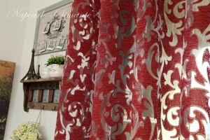 NAPEARL Modern curtain red purple 3d curtains home decoration bedroom curtains window fabric curtains window decoration