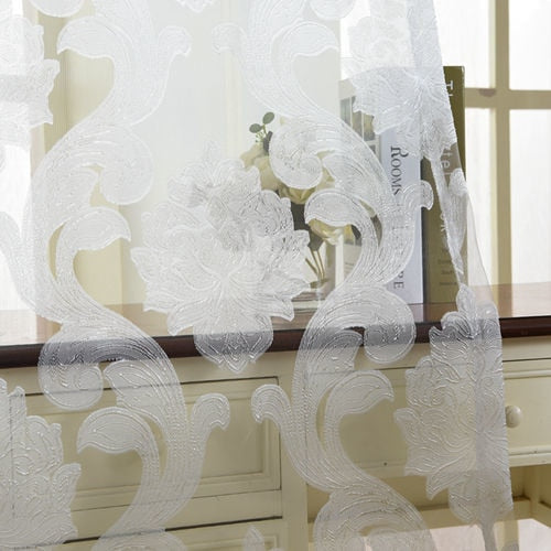 NAPEARL Curtain window living room jacquard fabrics luxury semi-blackout curtains panel living room curtains short black curtain