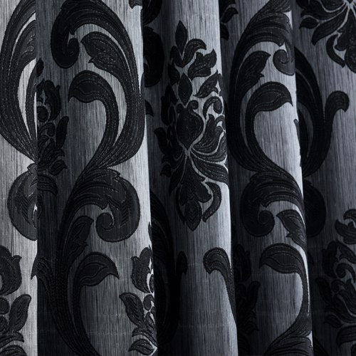 NAPEARL Curtain window living room jacquard fabrics luxury semi-blackout curtains panel living room curtains short black curtain