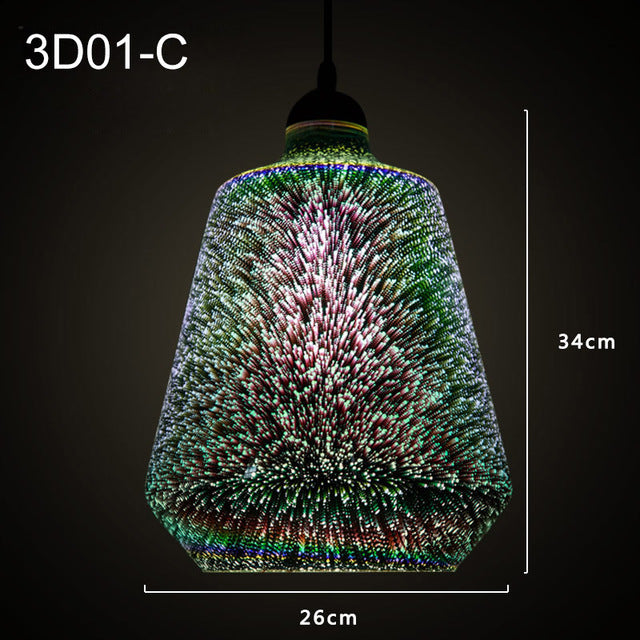 Shiny 3D LED Pendant Lights lustre pendente For Bar Living room Kitchen Modern Glass Industrial Lamp decoracao para casa