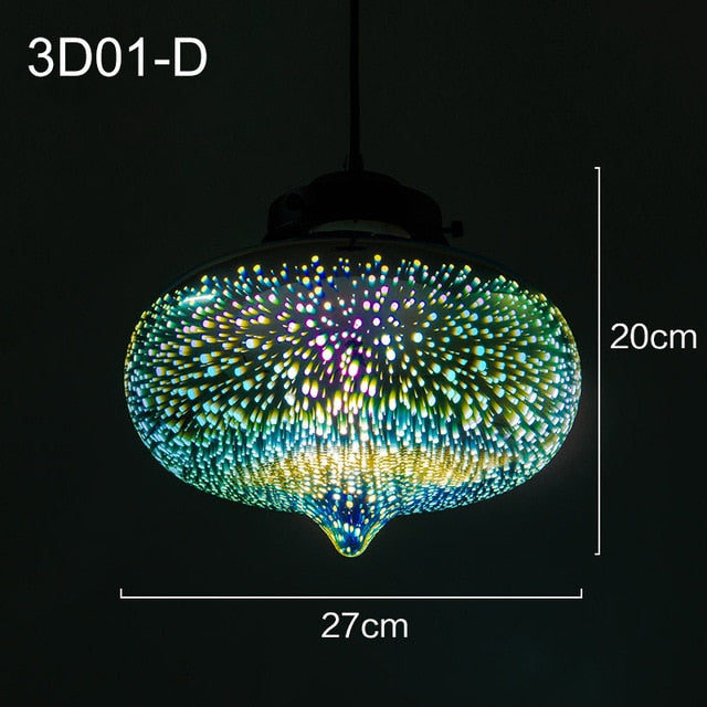 Shiny 3D LED Pendant Lights lustre pendente For Bar Living room Kitchen Modern Glass Industrial Lamp decoracao para casa