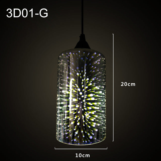 Shiny 3D LED Pendant Lights lustre pendente For Bar Living room Kitchen Modern Glass Industrial Lamp decoracao para casa