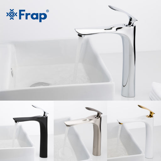 FRAP 7 colors tall Basin Faucets Bathroom Faucet Hot and Cold Water Mixer Tap Chrome Brass Toilet Sink Water Heightening Crane