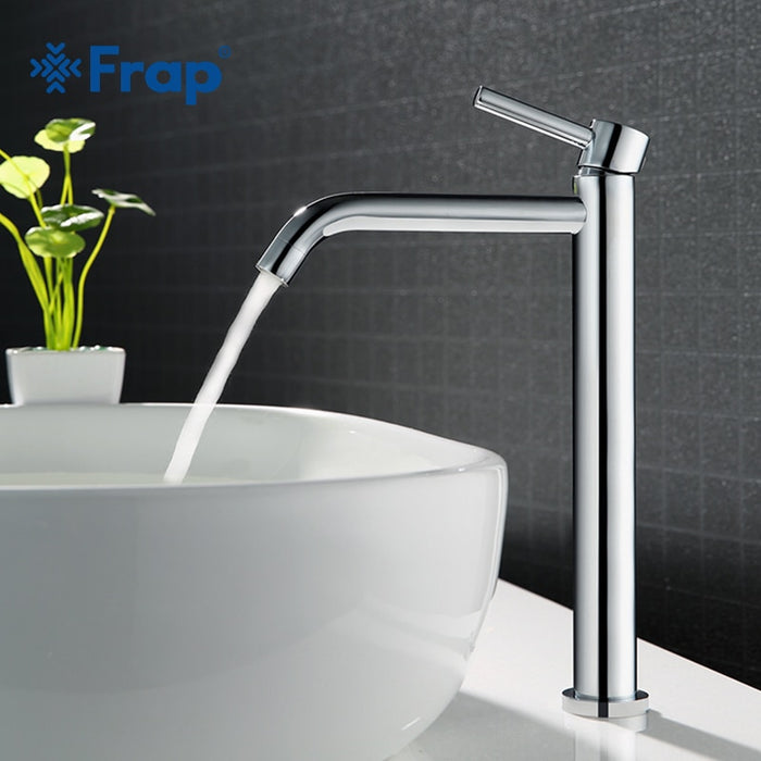Frap high quality Tall bath sink faucet bathroom slim hot and cold basin water mixer tap bathroom single sink faucet Y10122/23