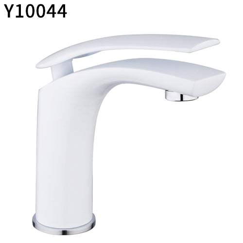Frap  4 colors bath Basin Faucet Bathroom Faucets taps Solid White black Brass Cold & Hot Water Single Handle Sink Tap Mixer