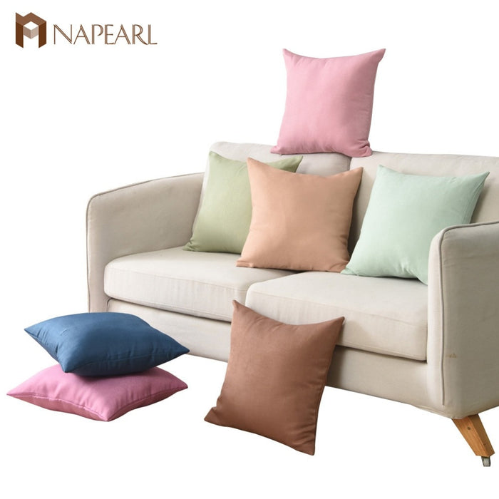 NAPEARL Solid Pillowcase Cushion cover for Living room on sofa High Quality Stitching textile fabrics for home decoration