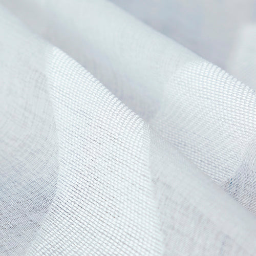 NAPEARL Classic Textured Striped Curtain Textured Weave Drapes Cheap Soft Pure White Tulle Sheer Yarn Curtains for Bedroom