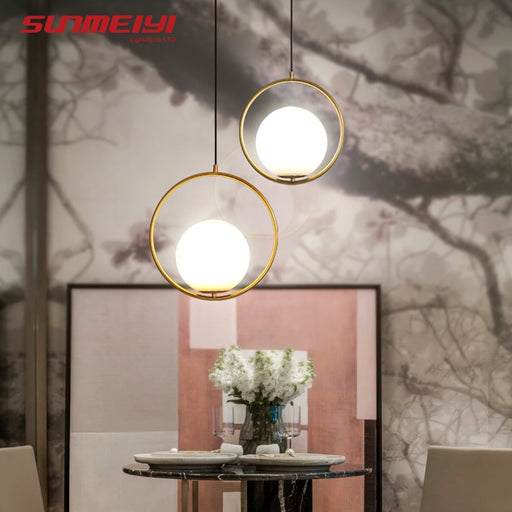 Nordic Pendant Lights Glass Lamp Fixtures luminaria Living room Bar Bedroom Postmodern Pendant Lighting lustre pendente