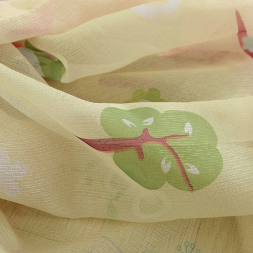 NAPEARL Blackout curtains cartoon owl kid bedroom window Grommet top treatment with tulle curtains panel modern short