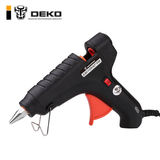 DEKO 80W 100-240(V) EU Plug Hot Melt Glue Gun with Glue Stick Industrial Guns Thermo Electric Heat Temperature Tool