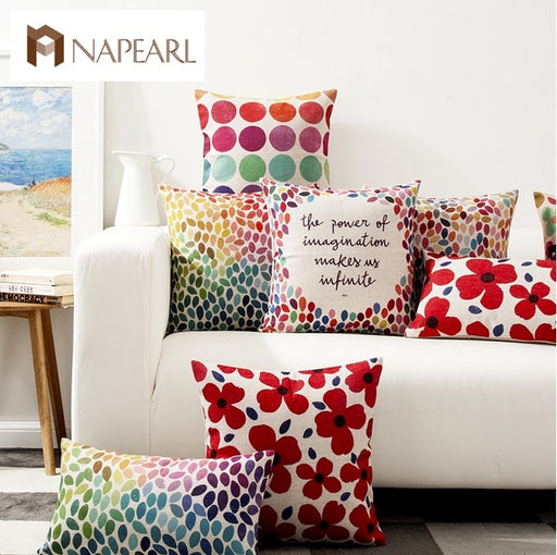 Florid rustic multicolour fashion american style sofa breathable fluid pillow cushion set
