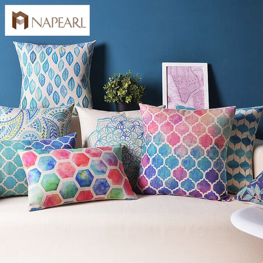 American style elegant decorative pattern abstract geometry fresh decoration car kaozhen home cushion fluid pillow