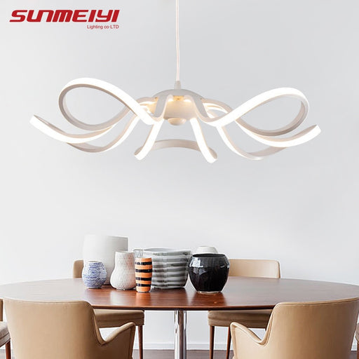 Modern LED Simple Flower Pendant Lights Lamp For Living Room Cristal Lustre Pendant Lights Pendant Hanging Ceiling Fixtures