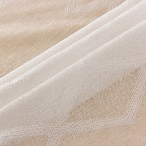 NAPEARL Ready Made Short Window Curtains for Bedroom Geometric Single Panel Drapery window Cheap Kitchen Curtains Elegant Window