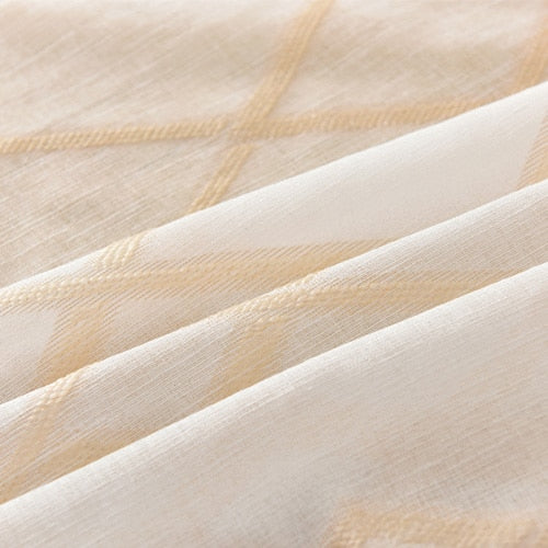 NAPEARL Ready Made Short Window Curtains for Bedroom Geometric Single Panel Drapery window Cheap Kitchen Curtains Elegant Window