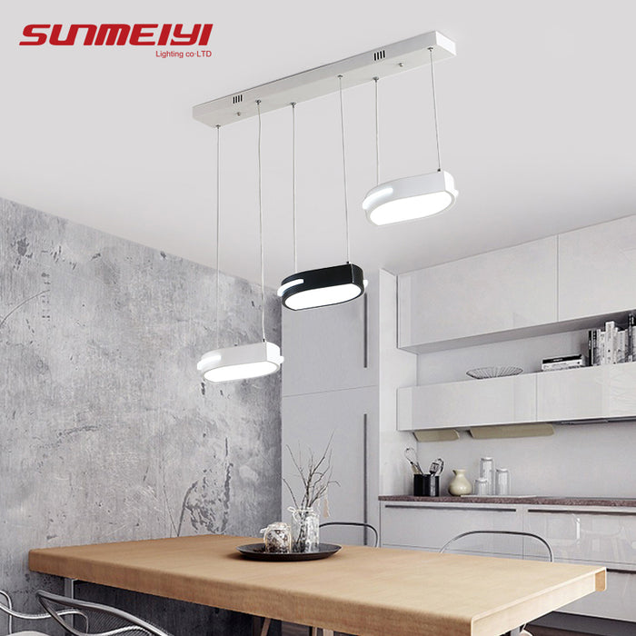 Modern LED Pendant Lights Black/White Leaves Suspension Lighting hanglampen Dining room Kitchen Living room lustre pendente
